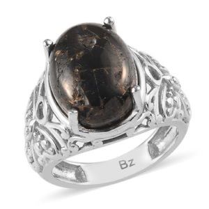 Matrix Silver Shungite Solitaire Ring